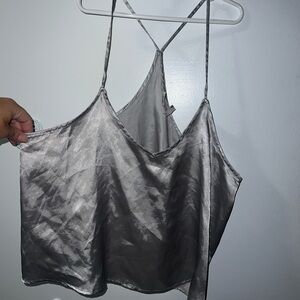 Lulu's Silver Lingerie Top